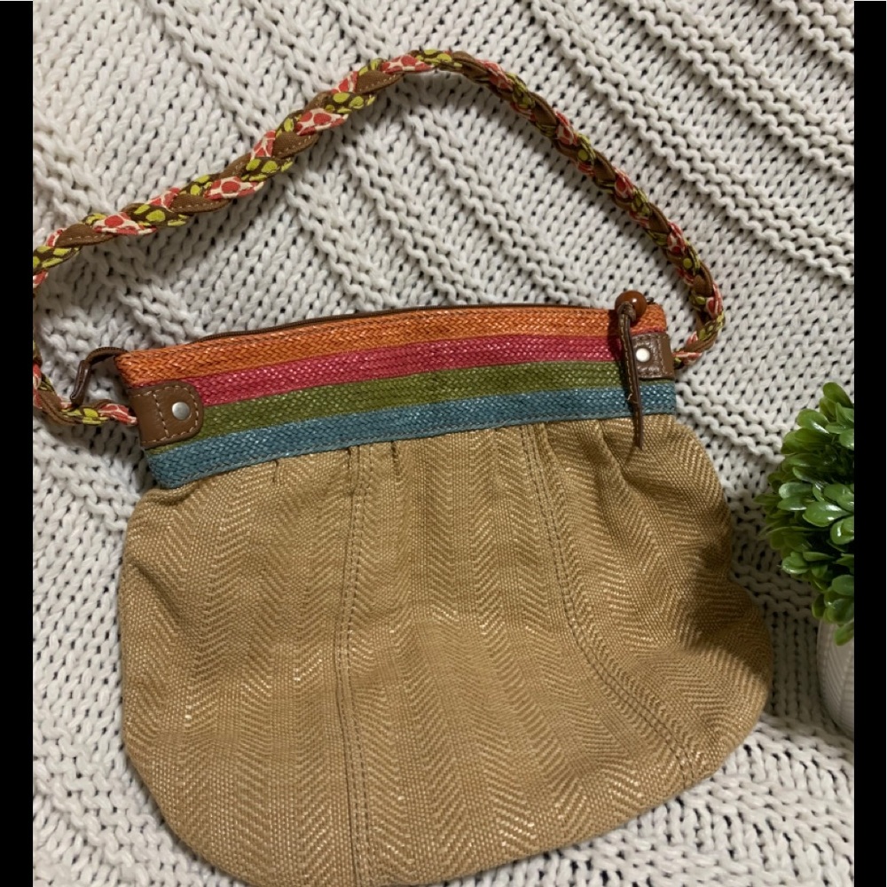 Fossil Multicolor Striped Shoulder Bag